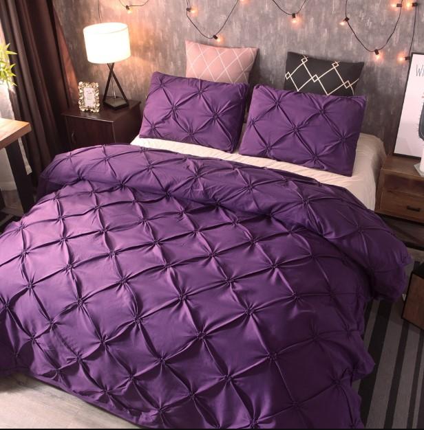 Luxury Pinch Pleat Bedding Sets Duvet Cover Bed Sheet Kids Bedding Sets Twin/Full/Queen/King size - Lusy Store