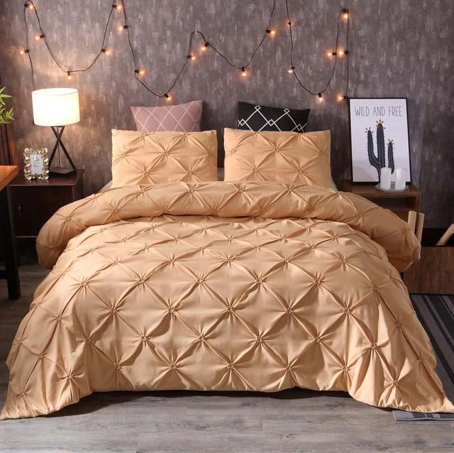 Luxury Pinch Pleat Bedding Sets Duvet Cover Bed Sheet Kids Bedding Sets Twin/Full/Queen/King size - Lusy Store