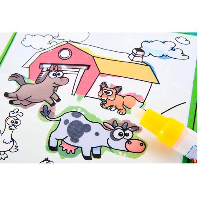 Magic Water Drawing Book Coloring Book Doodle Magic Pen Animals - Lusy Store