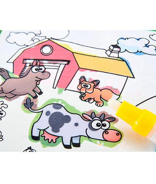 Magic Water Drawing Book Coloring Book Doodle Magic Pen Animals - Lusy Store