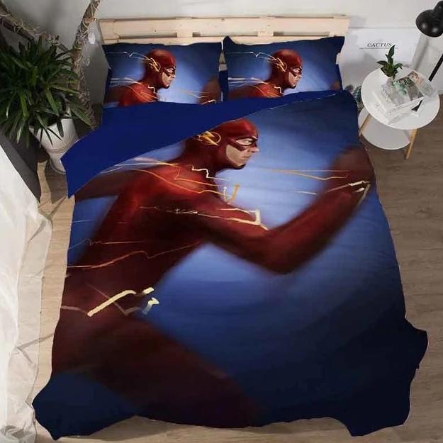 Marvel Avengers Alliance 3D Bedding Sets Iron Man The Flash Duvet Cover Bed Sheet Kids Bedding Sets - Lusy Store