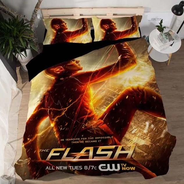 Marvel Avengers Alliance 3D Bedding Sets Iron Man The Flash Duvet Cover Bed Sheet Kids Bedding Sets - Lusy Store