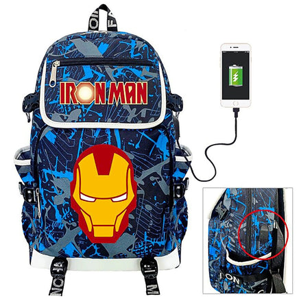 Marvel Backpacks Super Backpack USB Charging Backpacks for School B79 - Lusy Store
