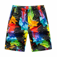 Mens Beach Pants Plus Size Swim Trunks Wave Storm Swim Shorts Quick Dry Board Shorts D399 7