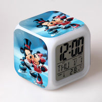 Mickey Mouse Alarm Clock For Kids Bedroom Digital LED 7 Changed Night Light - Lusy Store