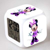 Mickey Mouse Alarm Clock For Kids Bedroom Digital LED 7 Changed Night Light - Lusy Store