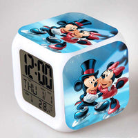 Mickey Mouse Alarm Clock For Kids Bedroom Digital LED 7 Changed Night Light - Lusy Store