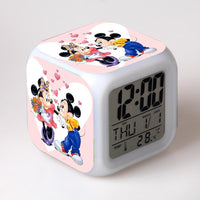 Mickey Mouse Alarm Clock For Kids Bedroom Digital LED 7 Changed Night Light - Lusy Store