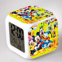 Mickey Mouse Alarm Clock For Kids Bedroom Digital LED 7 Changed Night Light A106 - Lusy Store