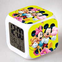 Mickey Mouse Alarm Clock For Kids Bedroom Digital LED 7 Changed Night Light A106 - Lusy Store