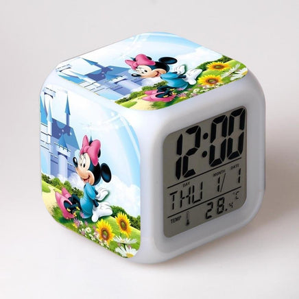 Mickey Mouse Alarm Clock For Kids Bedroom Digital LED 7 Changed Night Light G102 - Lusy Store