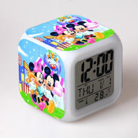 Mickey Mouse Alarm Clock For Kids Bedroom Digital LED 7 Changed Night Light G102 - Lusy Store