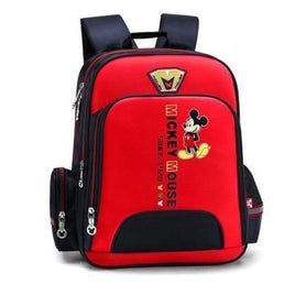 Mickey Mouse Backpack Primary Schoolbag For Kids 11.8 x 4.7 x 14.1 inch Red