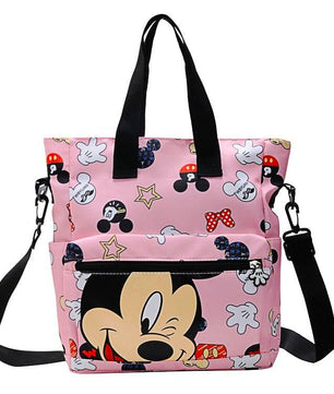 Mickey Mouse Backpacks Cartoon Shoulder Bag Canvas Waterproof Women Handbag B73 - Lusy Store