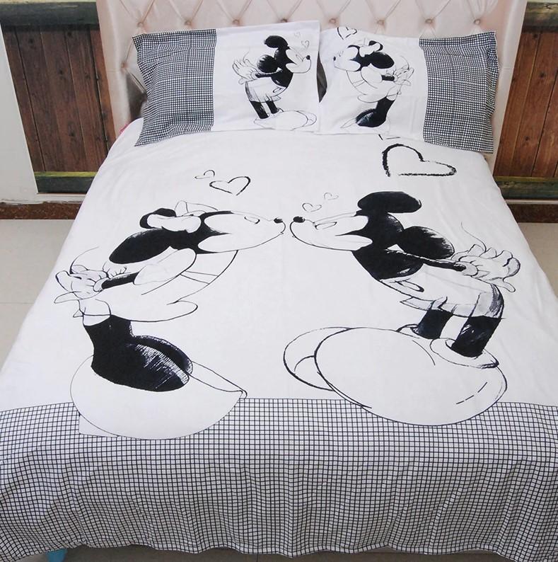 Mickey Mouse Bedding Sets Duvet Cover Bed Sheet Bed Linen Kids Bedding Sets Twin/Full/Queen/King Size - Lusy Store