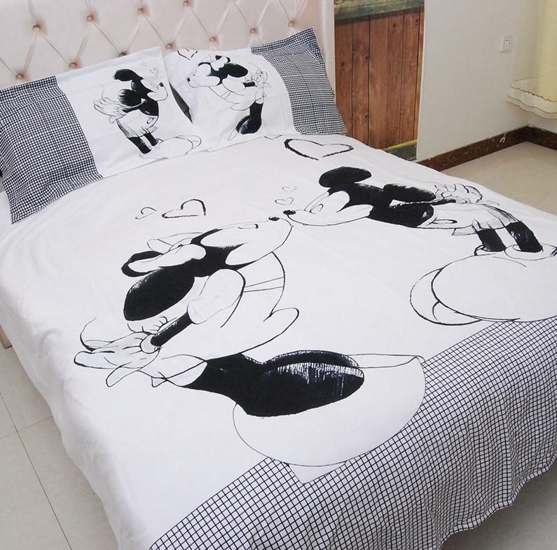 Mickey Mouse Bedding Sets Duvet Cover Bed Sheet Bed Linen Kids Bedding Sets Twin/Full/Queen/King Size - Lusy Store