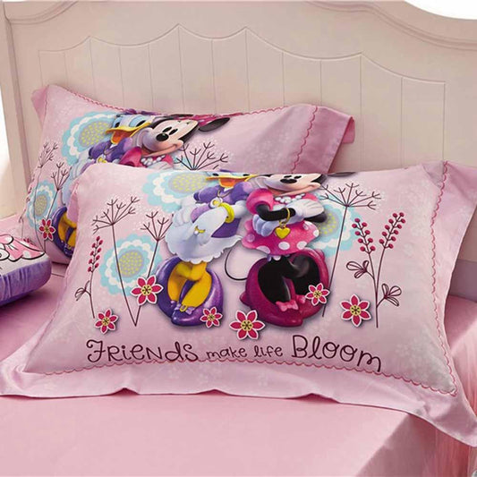 Mickey Mouse & Friends Goofy 100% Cotton Twin Queen Bedroom Decor Sheet Sets 3D Pink Bedding Sets - Lusy Store