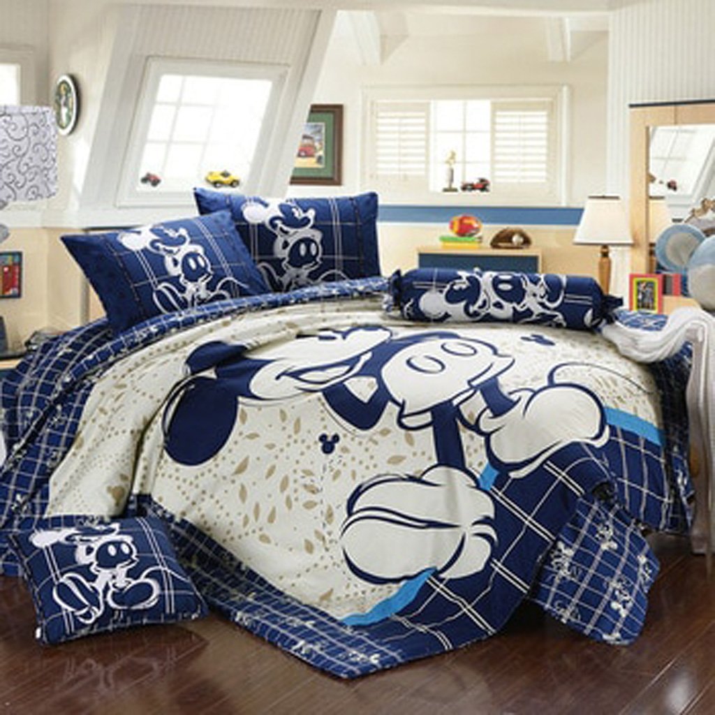 Mickey Mouse & Friends Goofy Egyptian 100% Cotton Bed Linen Bedroom Decor Blue Bedding Sets Luxurious MMF2 - Lusy Store