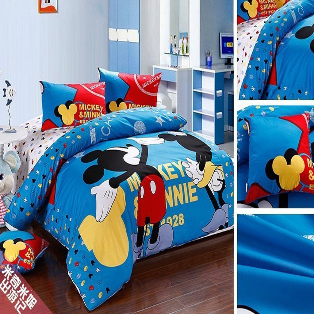 Mickey Mouse & Friends Goofy Egyptian 100% Cotton Bed Linen Bedroom Decor Blue Bedding Sets Luxurious MMF3 - Lusy Store