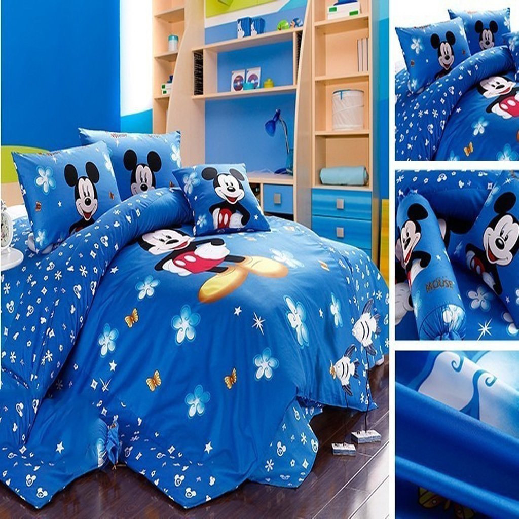 Mickey Mouse & Friends Goofy Egyptian 100% Cotton Bed Linen Bedroom Decor Blue Bedding Sets Luxurious MMF4 - Lusy Store