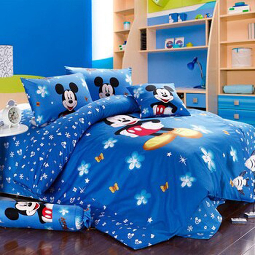 Mickey Mouse & Friends Goofy Egyptian 100% Cotton Bed Linen Bedroom Decor Blue Bedding Sets Luxurious MMF4 - Lusy Store