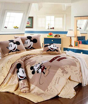 Mickey Mouse & Friends Goofy Egyptian 100% Cotton Bed Linen Bedroom Decor Brown Bedding Sets Luxurious MMF1 - Lusy Store