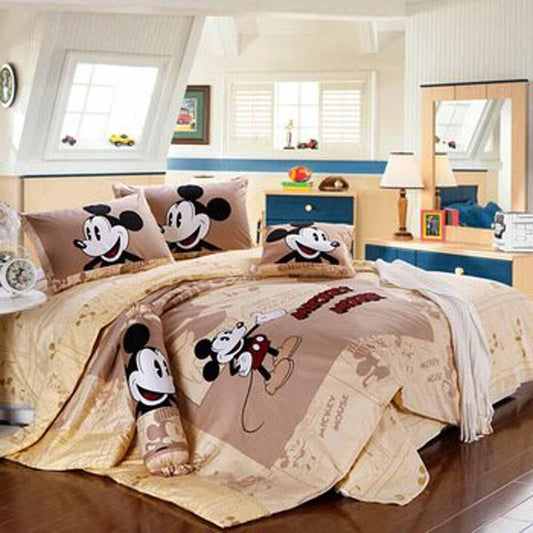 Mickey Mouse & Friends Goofy Egyptian 100% Cotton Bed Linen Bedroom Decor Brown Bedding Sets Luxurious MMF1 - Lusy Store