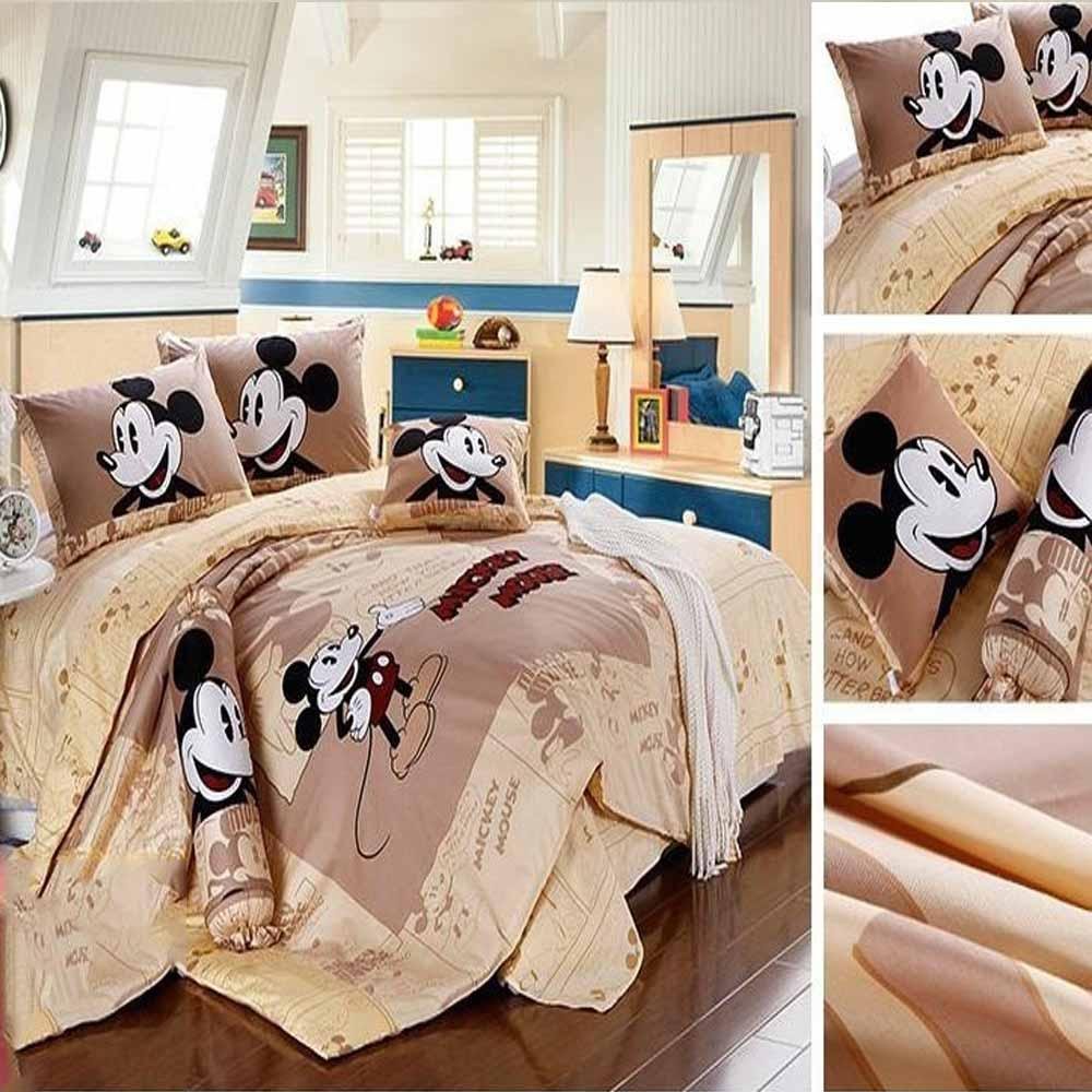 Mickey Mouse & Friends Goofy Egyptian 100% Cotton Bed Linen Bedroom Decor Brown Bedding Sets Luxurious MMF1 - Lusy Store