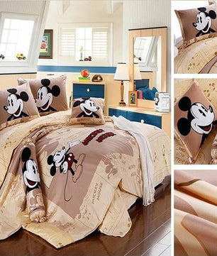 Mickey Mouse & Friends Goofy Egyptian 100% Cotton Bed Linen Bedroom Decor Brown Bedding Sets Luxurious MMF1 - Lusy Store