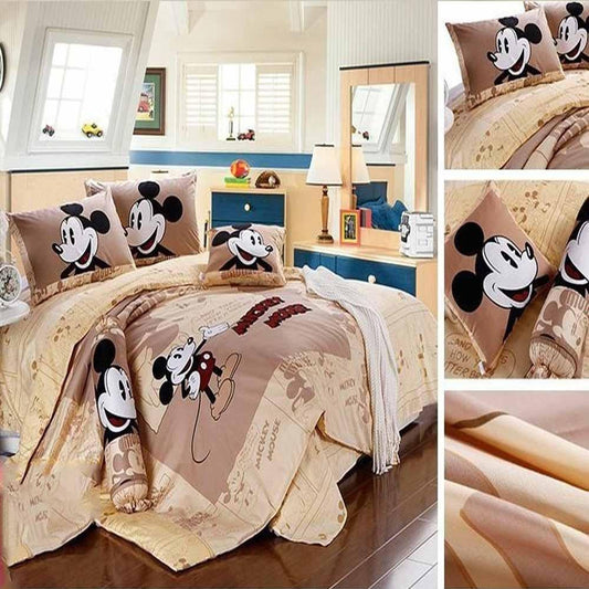 Mickey Mouse & Friends Goofy Egyptian 100% Cotton Bed Linen Bedroom Decor Brown Bedding Sets Luxurious MMF1 - Lusy Store