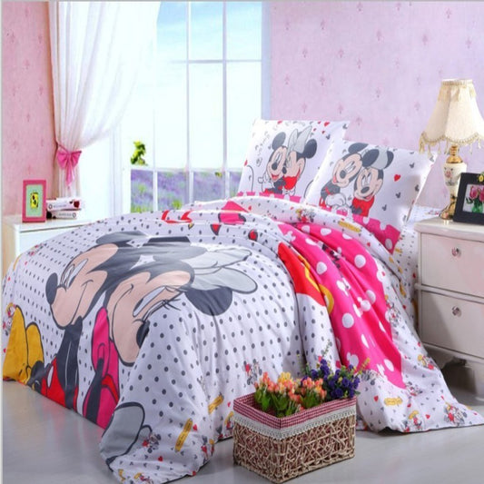 Mickey Mouse & Friends Goofy Egyptian 100% Cotton Bed Linen Bedroom Decor White Bedding Sets Luxurious MMF9 - Lusy Store