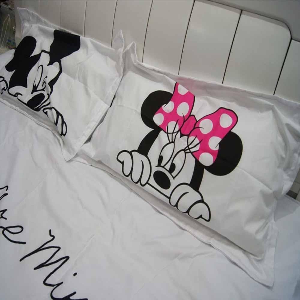 Mickey Mouse & Friends Twin Full Queen King Bedroom Decoration Sheet Sets 3D Black and White Bedding Sets MK3 - Lusy Store