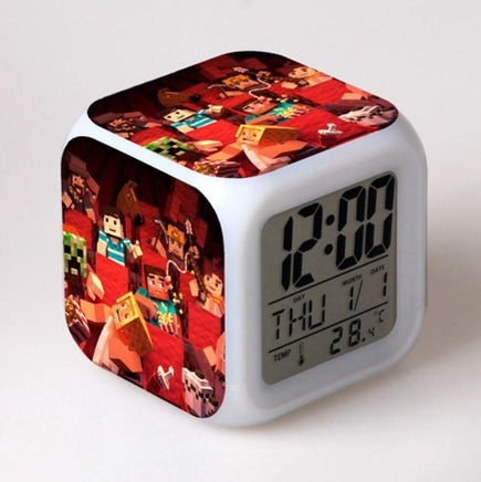 Minecraft Alarm Clock Colorful LED Night Light - Lusy Store