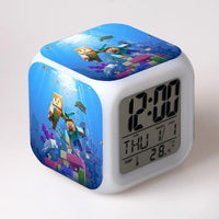 Minecraft Alarm Clock Colorful LED Night Light - Lusy Store