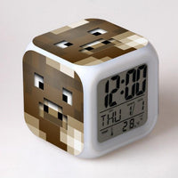 Minecraft Alarm Clock Colorful LED Night Light - Lusy Store