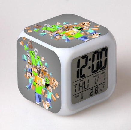 Minecraft Alarm Clock Colorful LED Night Light - Lusy Store