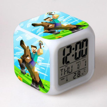 Minecraft Alarm Clock Colorful LED Night Light MN152 - Lusy Store