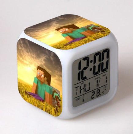 Minecraft Alarm Clock Colorful LED Night Light MN152 - Lusy Store