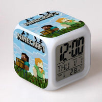 Minecraft Alarm Clock Colorful LED Night Light MN153 - Lusy Store