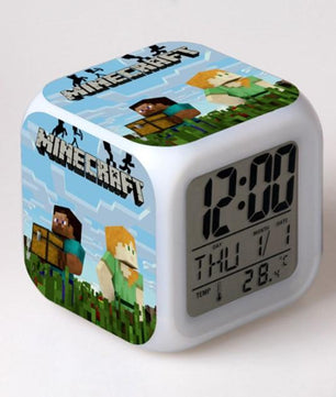 Minecraft Alarm Clock Colorful LED Night Light MN153 - Lusy Store