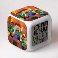 Minecraft Alarm Clock Colorful LED Night Light MN153 - Lusy Store