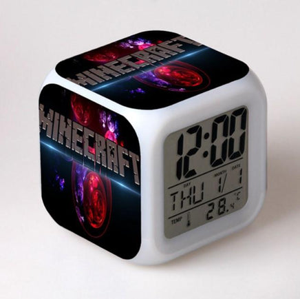 Minecraft Alarm Clock Colorful LED Night Light MN154 - Lusy Store
