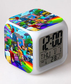 Minecraft Alarm Clock Colorful LED Night Light MN155 - Lusy Store