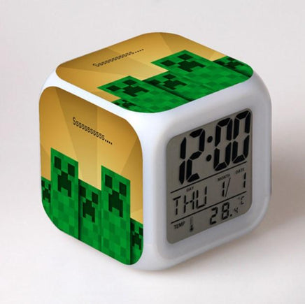 Minecraft Alarm Clock Colorful LED Night Light MN155 - Lusy Store