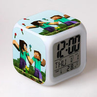 Minecraft Alarm Clock Colorful LED Night Light MN156 - Lusy Store