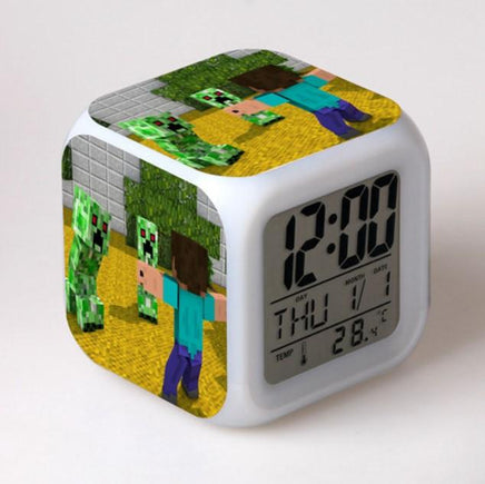 Minecraft Alarm Clock Colorful LED Night Light MN157 - Lusy Store