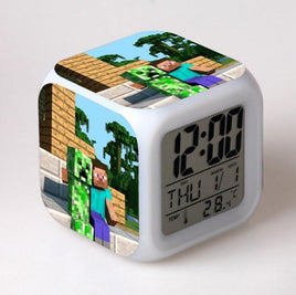 Minecraft Alarm Clock Colorful LED Night Light MN158 - Lusy Store