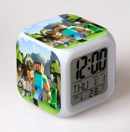 Minecraft Alarm Clock Colorful LED Night Light MN159 - Lusy Store