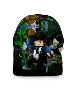 Minecraft Backpack 3D Cross Border Cute School Bag For Kids - Lusy Store