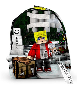 Minecraft Backpack 3D Cross Border Cute School Bag For Kids - Lusy Store